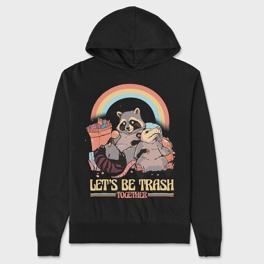 Raccoon Possum Garbage Rainbow, Unisex Men's Hoodie