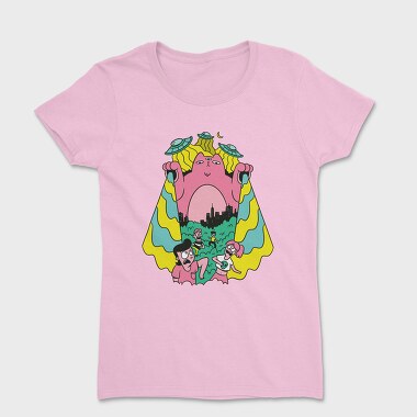 Alien Cat Ufo, Women's T-Shirt