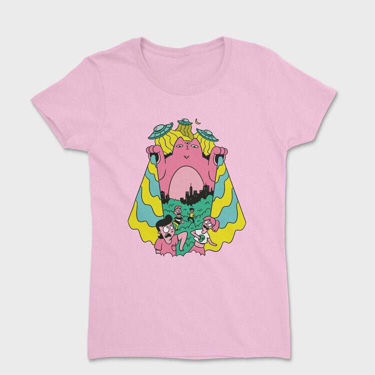 Alien Cat Ufo, Women's T-Shirt