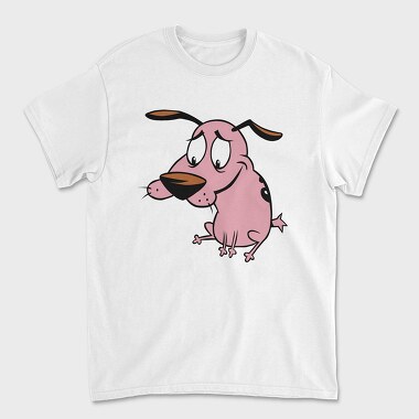 Cartoon Retro Courage the Cowardly Dog 4, Unisex Men's T-Shirt