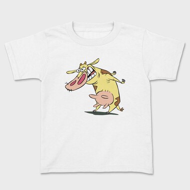 Cartoon Retro Cow and Chicken 1, Kids' T-Shirt