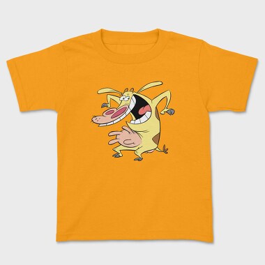 Cartoon Retro Cow and Chicken 3, Kids' T-Shirt