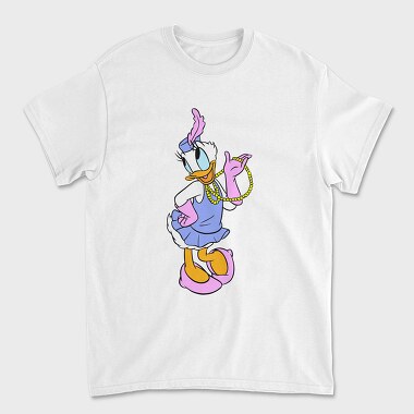 Cartoon Retro Daisy Duck 4, Unisex Men's T-Shirt