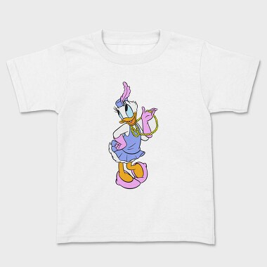 Cartoon Retro Daisy Duck 4, Kids' T-Shirt