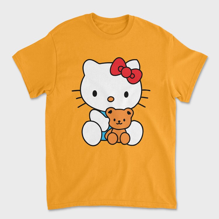Cartoon Retro Hello Kitty 5, Унисекс Мъжка Тениска