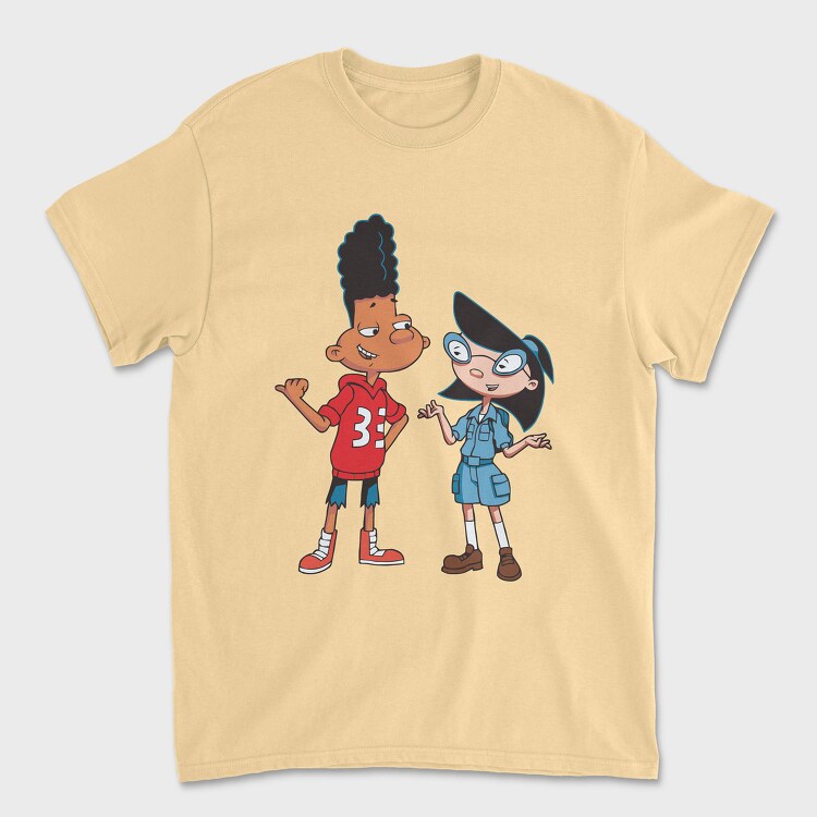 Cartoon Retro Hey Arnold 2, Unisex Men's T-Shirt