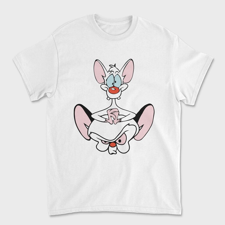 Cartoon Retro Pinky and Cerebro 1, Унисекс Мъжка Тениска
