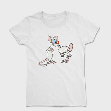 Cartoon Retro Pinky and Cerebro 3, Women's T-Shirt