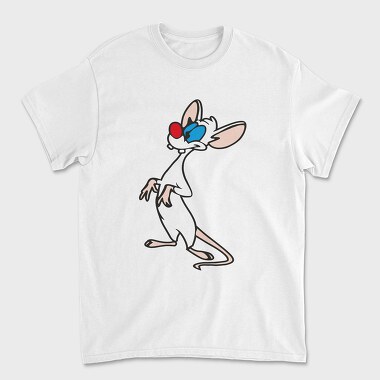 Cartoon Retro Pinky and Cerebro 5, Unisex Men's T-Shirt