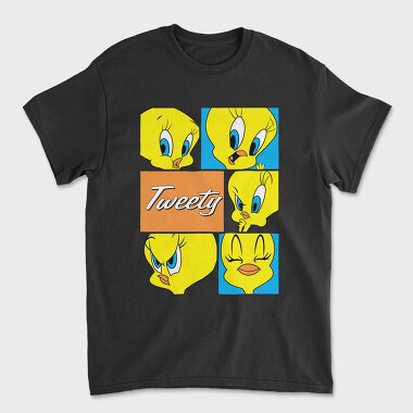 Cartoon Retro Tweety 1, Унисекс Мъжка Тениска