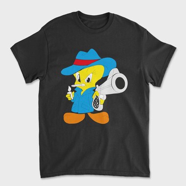 Cartoon Retro Tweety 3, Unisex Men's T-Shirt