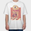 Cat Eyepatch Portrait, Kids' T-Shirt