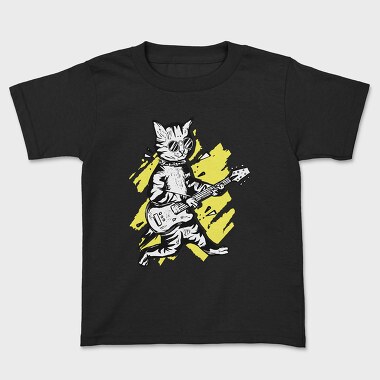 Cat Guitar, Kids' T-Shirt