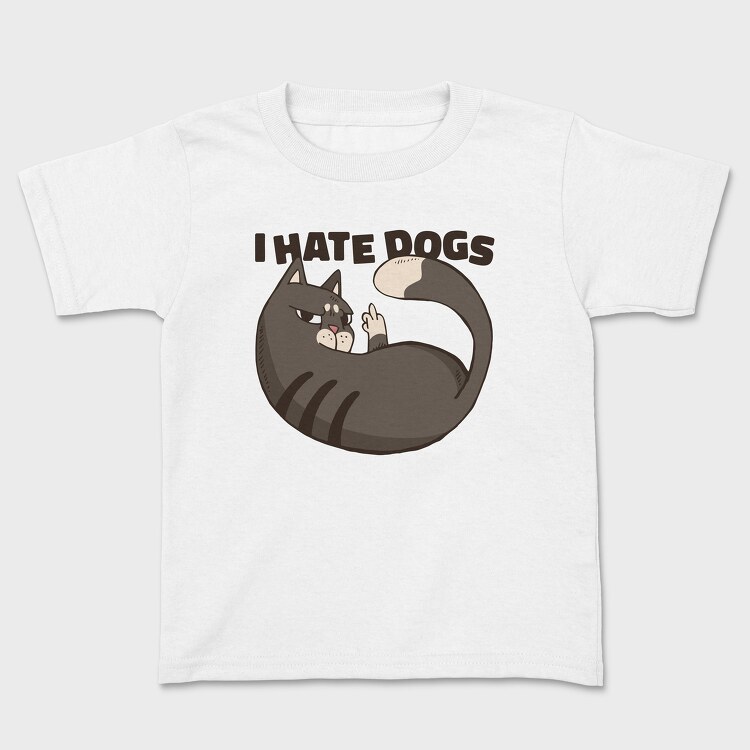 Cat Hate Dogs, Kids' T-Shirt