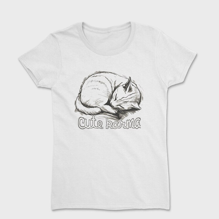 Cat Karma Sketch, Women's T-Shirt