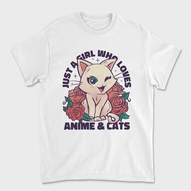 Cat Kawaii Anime Quote, Unisex Men's T-Shirt
