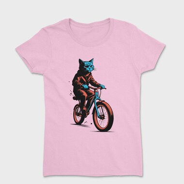 Cat on Bike, Women's T-Shirt