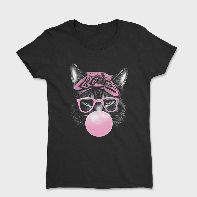 Cat Sunglassesd Bubblegum, Women's T-Shirt