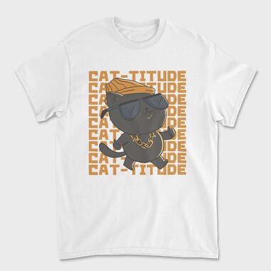 Cat Titude, Unisex Men's T-Shirt