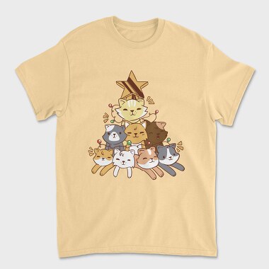 Cat Tree Christmas, Unisex Men's T-Shirt
