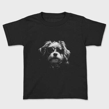 Dogs Unglasses Monochrome, Kids' T-Shirt