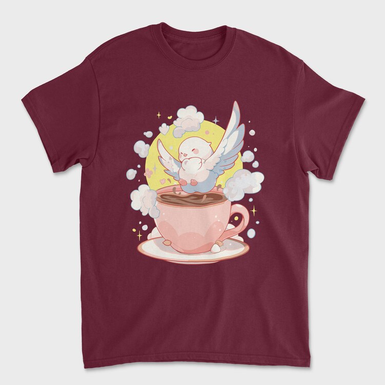 Dove and Coffee, Unisex Men's T-Shirt