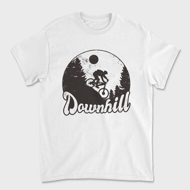 Downhill Monochrome, Unisex Men's T-Shirt
