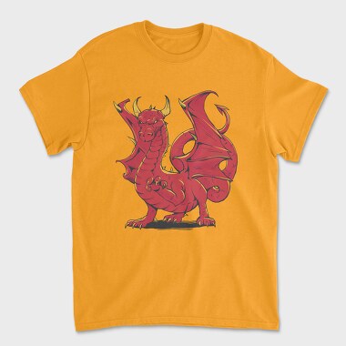 Unisex Men's T-Shirt, Dragon Red