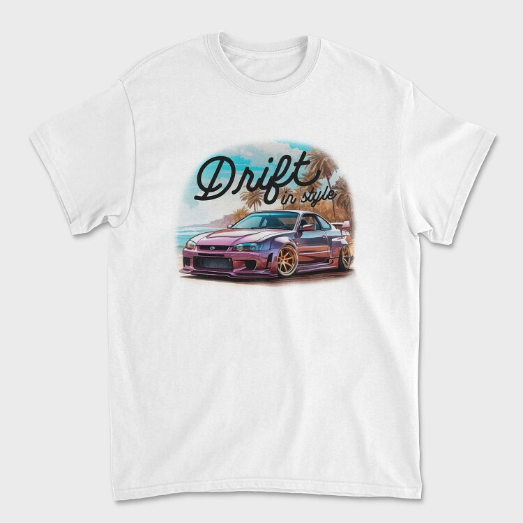 Drift Car, Унисекс Мъжка Тениска