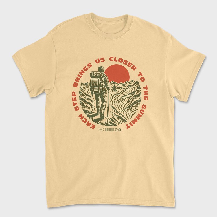 Each Step Brings Us Closer to the Summit, Unisex Men's T-Shirt