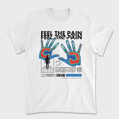 Unisex Men's T-Shirt, Feel The Pain 1