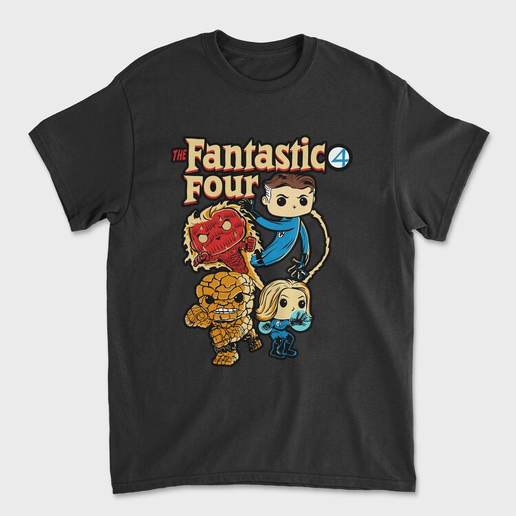 Funko Marvel fantastic four, Унисекс Мъжка Тениска