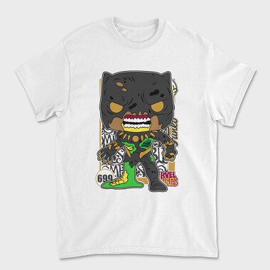 Funko Marvel Zombies Black Panther, Unisex Men's T-Shirt