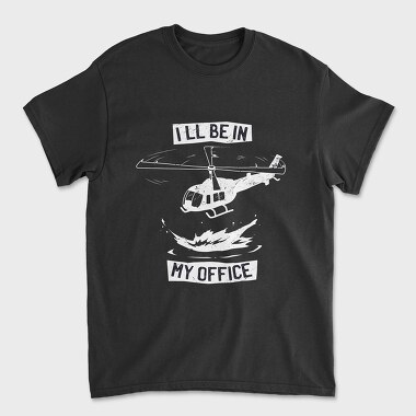 Helicopter Office, Unisex Men's T-Shirt