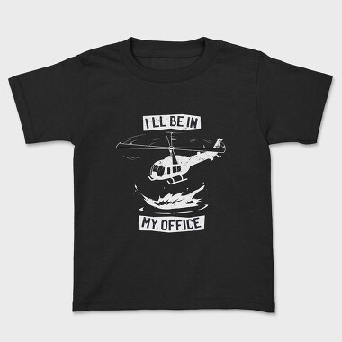 Helicopter Office, Kids' T-Shirt
