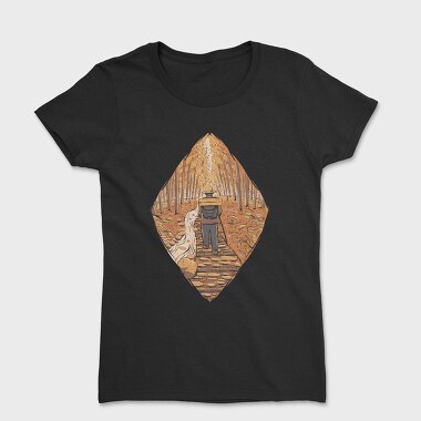Hiker Autumn Path, Women's T-Shirt