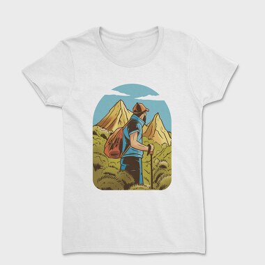 Hiking Man, Women's T-Shirt