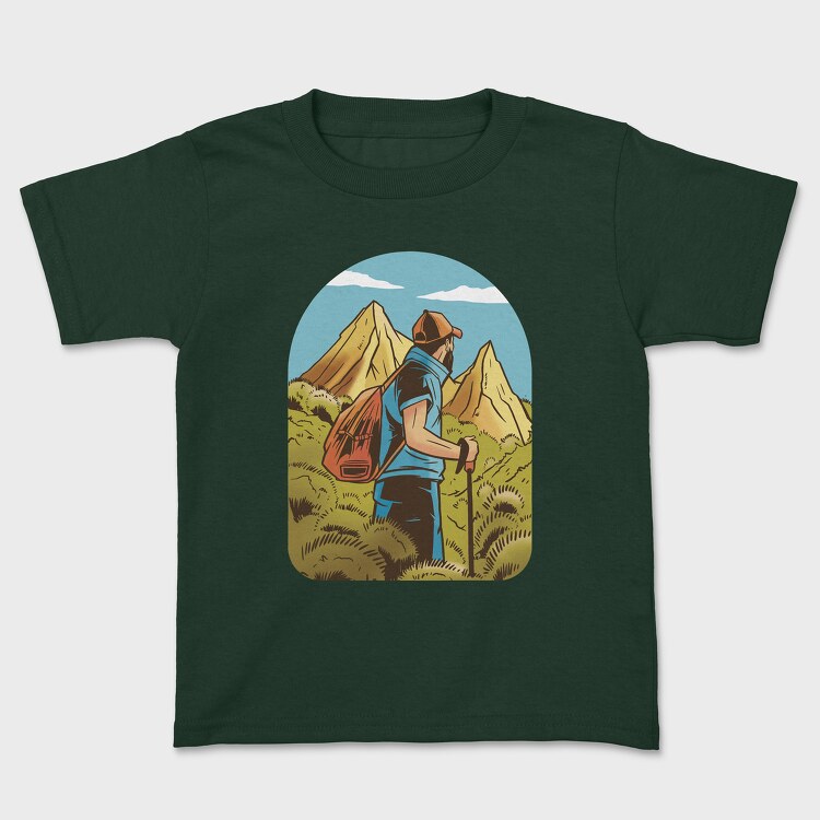 Hiking Man, Kids' T-Shirt