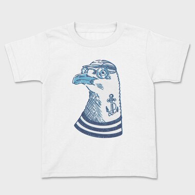 Hipster Seagull, Kids' T-Shirt