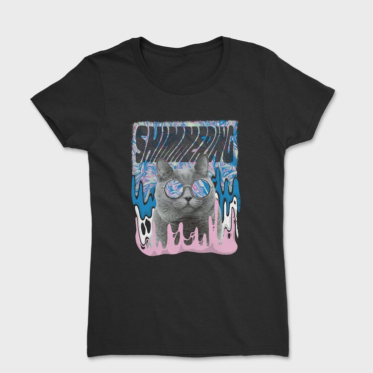 Holographic Cat, Women's T-Shirt