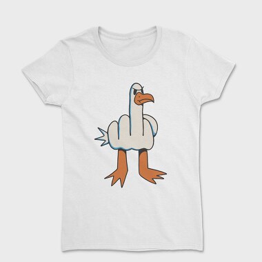 Middle Finger Seagull, Women's T-Shirt