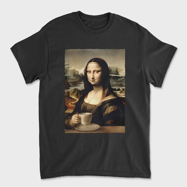 Monalisa Coffee, Unisex Men's T-Shirt