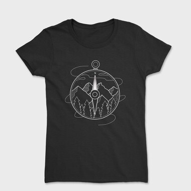 Monochrome Compass, Women's T-Shirt
