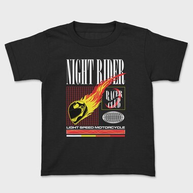 Night Rider 1, Kids' T-Shirt