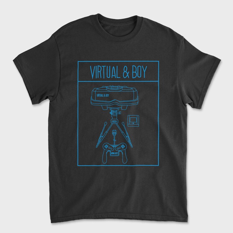 Retro Gaming Virtual And Boy, Унисекс Мъжка Тениска