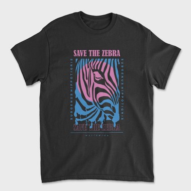 Save The Zebra 1, Unisex Men's T-Shirt