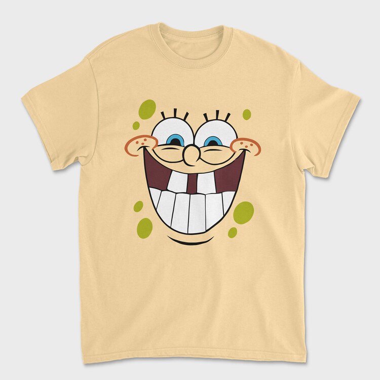 SpongeBob face 9, Unisex Men's T-Shirt
