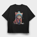 Sunglasses Cat Bubblegum Monochrome, Unisex Men's T-Shirt