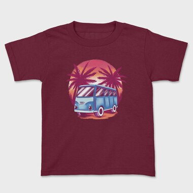 Sunset Beach Van, Kids' T-Shirt