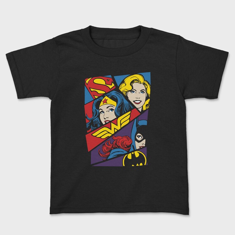 Supergirl Wonder Woman Batwoman, Kids' T-Shirt